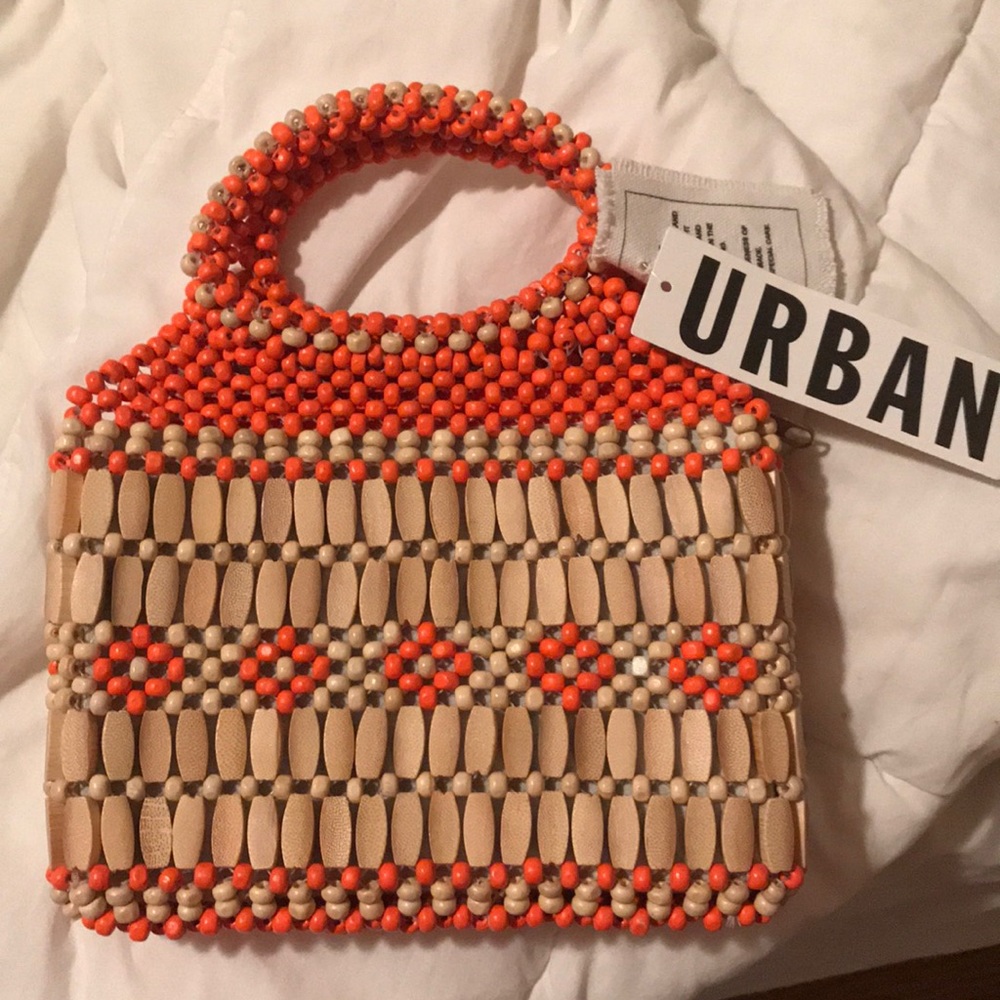 Urban outfitters handmade beaded clutch/mini bag